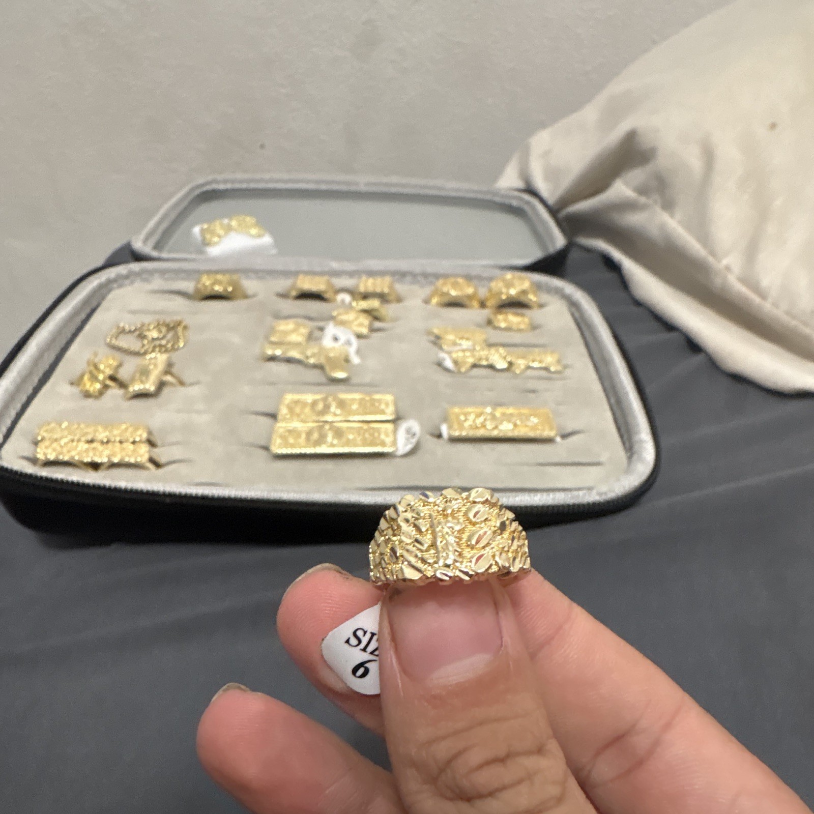 10k gold dipped nugget ring size 6