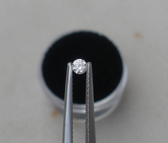 3.5mm White Natural Diamond Loose Faceted Round VS2 Clarity