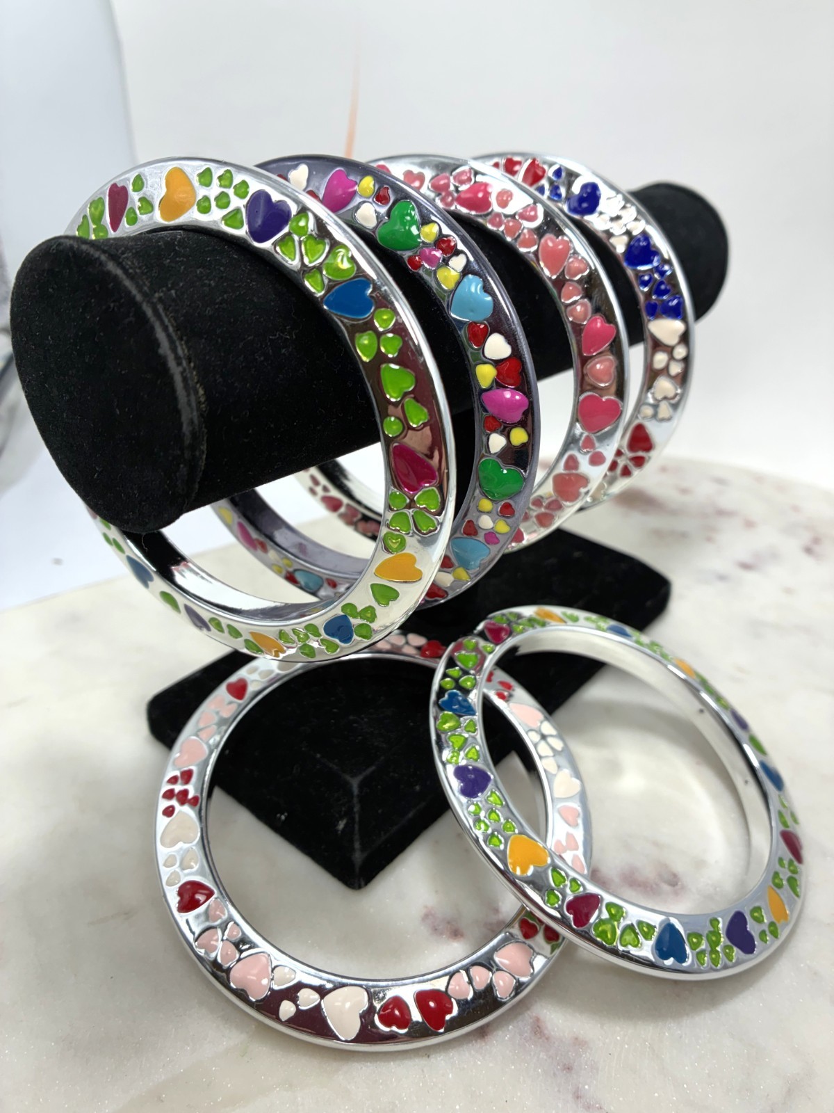 Bulk Lot Assorted Fashion Bangles Bracelets Mixed Colors Wooden Metal 30 pc