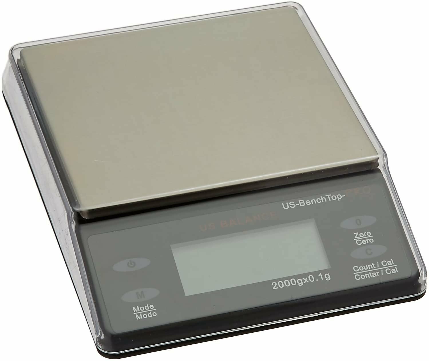 Bench Top Digital Scale 2000g x 0.1g Gold Herb Gems Gram Oz Calibration Weight