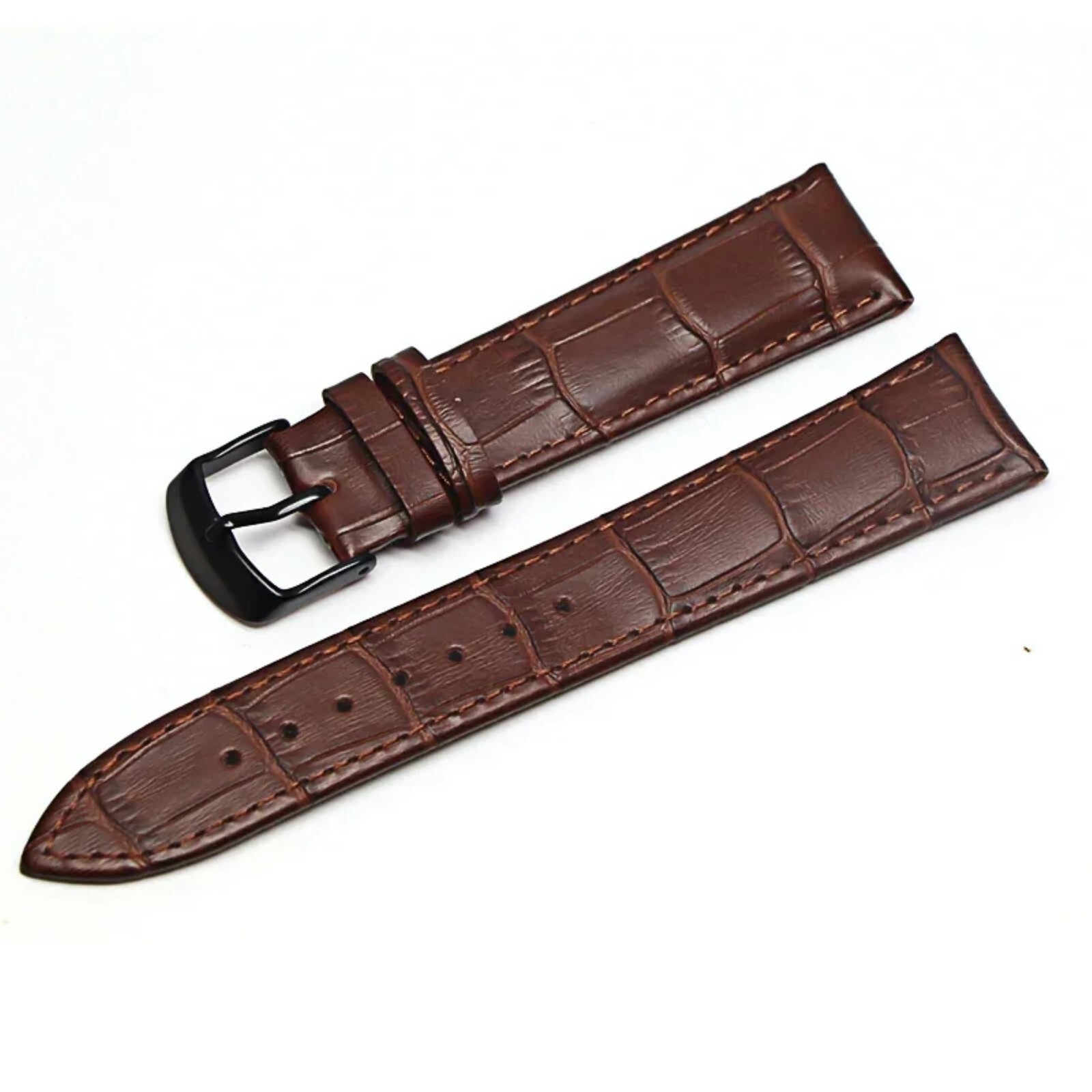16mm 18mm 20mm 22mm 24mm Genuine Leather Wristband Watch Strap Band Bracelet