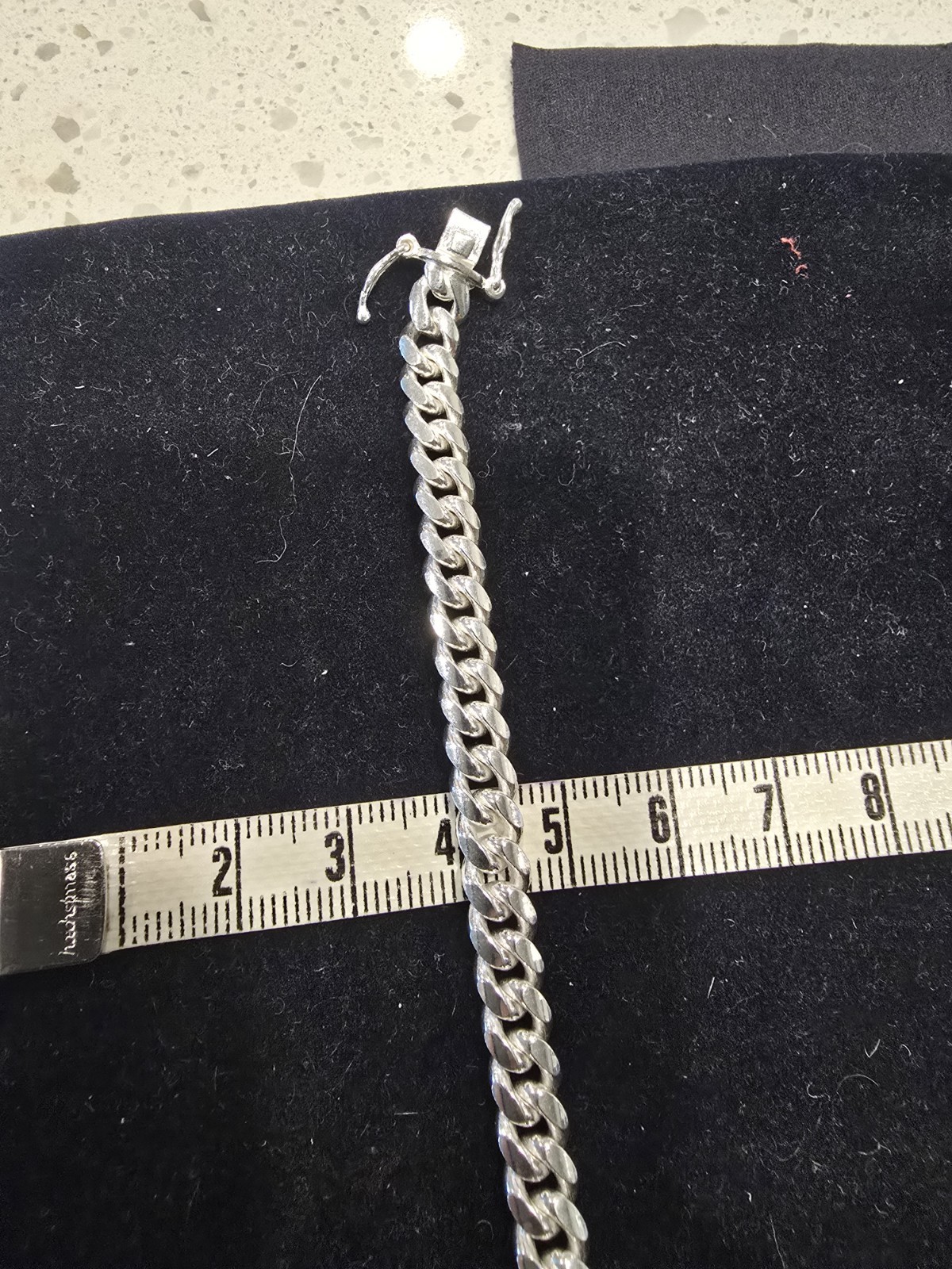 925 Sterling Silver Cuban Link Bracelet 8in 21g Italy