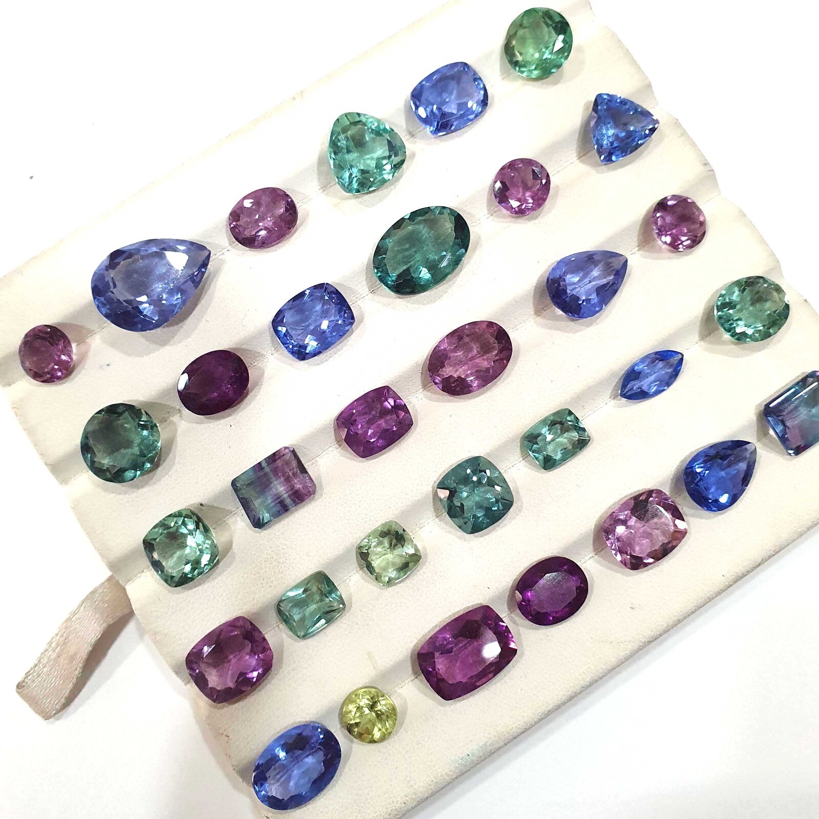 Natural Multi Color Fluorite Mix Faceted Gemstone Lot 5-14 mm 4-5 Pcs 10 CT