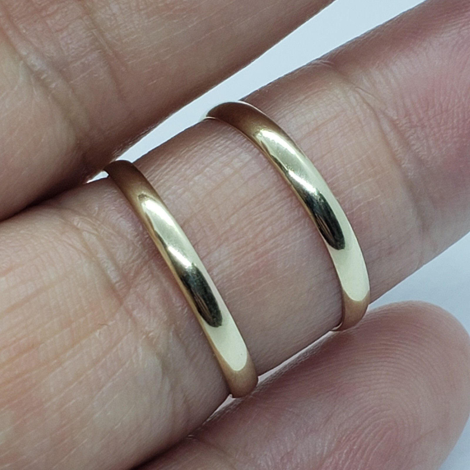 Authentic 10K Solid Yellow Gold Plain Knuckle Band Ring High quality Sizes 2-7.5