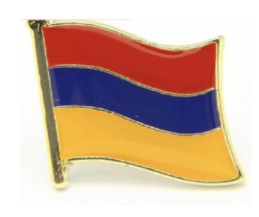 Armenia Flag Country Pin Lapel Tie Necktie Tack LDS Missionary Statesman Ties