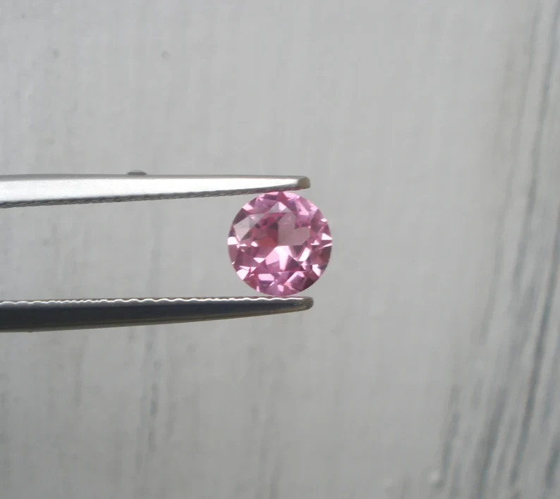 6mm Pink Tourmaline Round Natural Loose Gem for Jewerly, Crafts and Design