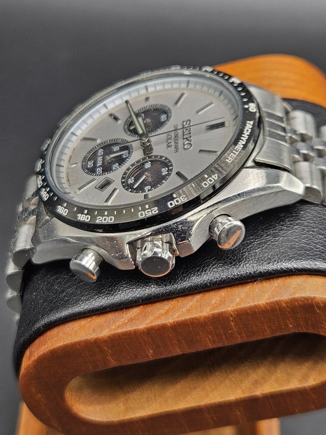 Seiko SBPY165 Solar Chronograph Sapphire Glass Stainless Steel Men’s Watch