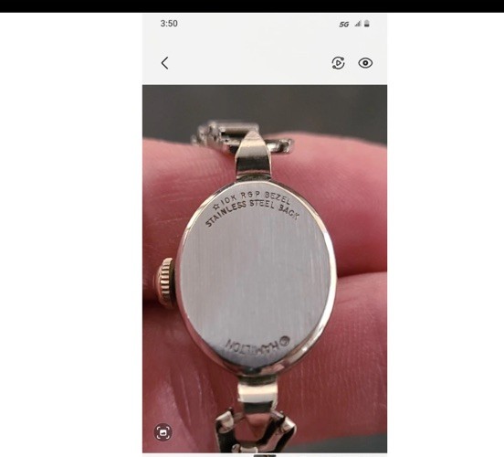 Vintage Hamilton 10k RGP Bezel Ladies Wind Up Watch~Works Great!