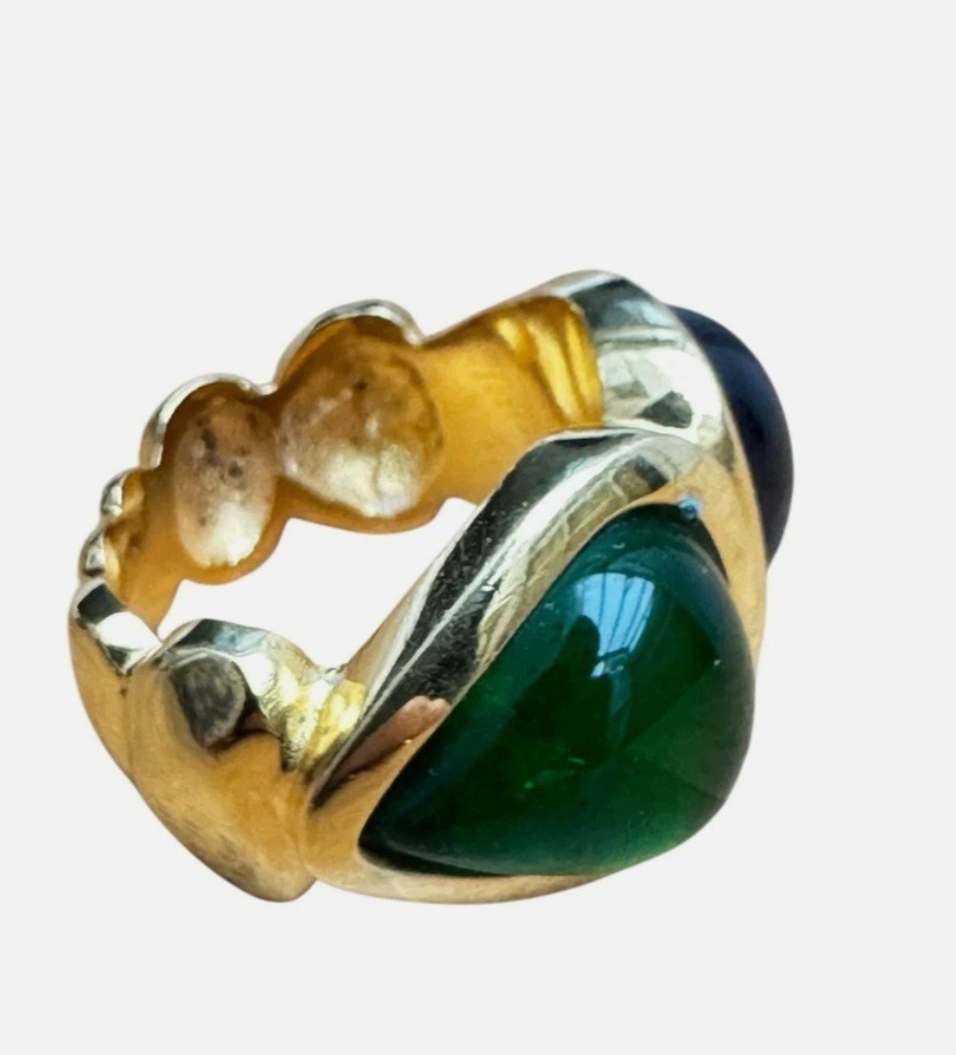 Rare Vintage Yves Saint Laurent x Gripoix Gold-Tone Ring – Size EU 56 / US 6-6.5