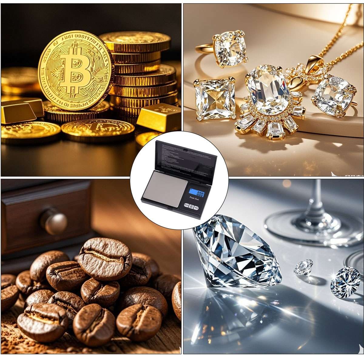 Pocket 1000g x 0.1g Digital Jewelry Gold Coin Gram Balance Weight Precise Scale