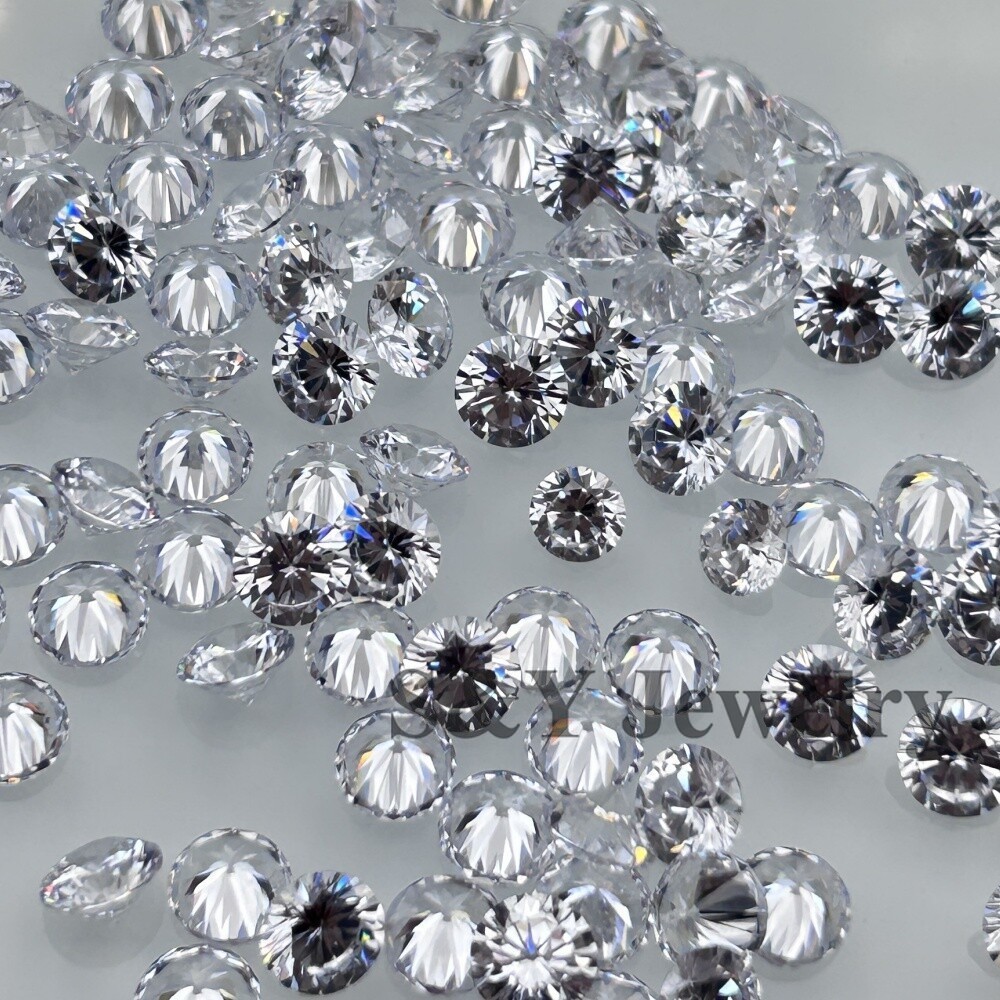 Best Quality Wholesale CZ Stone 1000PCS Loose Cubic Zirconia Round Shaped White