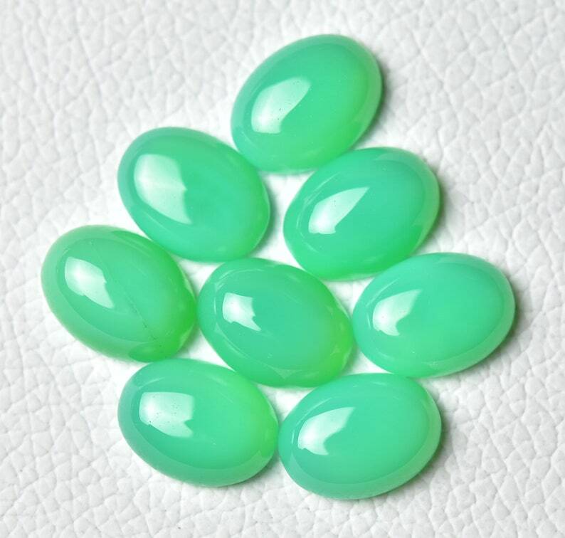 Chrysoprase Chalcedony Oval Shape Cabochon Gemstones lot 3x5mm – 18x25mm