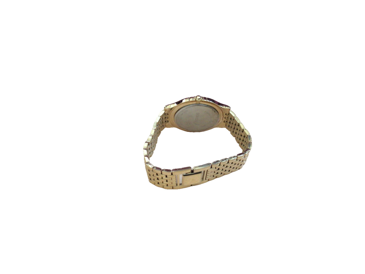 Sekonda Watch Gold Black Dial Roman Numeral Analogue Date Bracelet Box