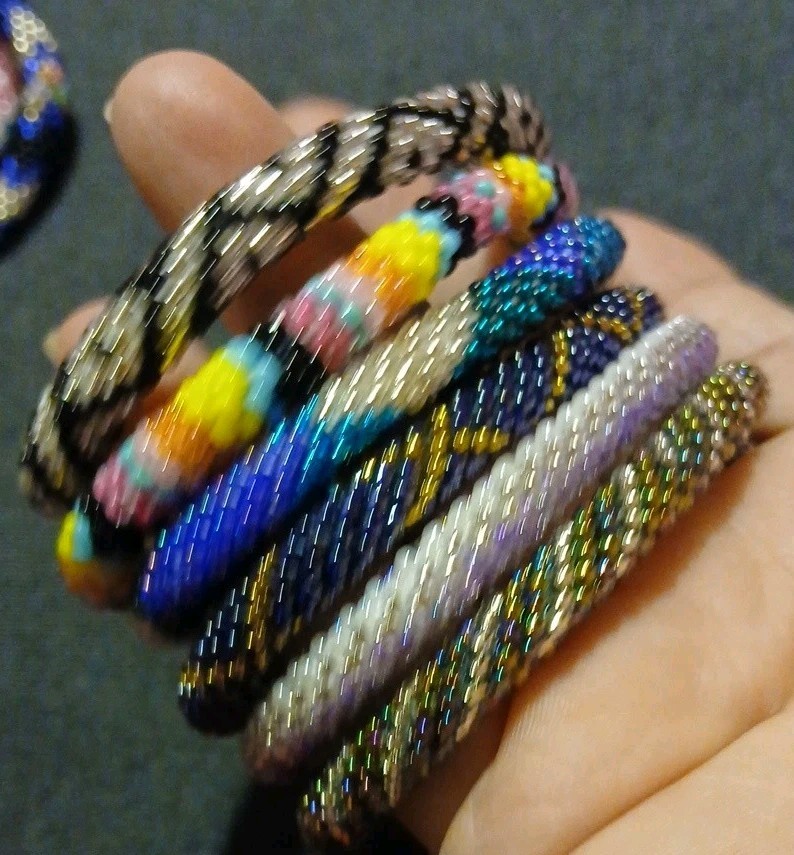 Lot Of 12 Roll On Bracelets Nepal Aid Through Trade (lot #24)