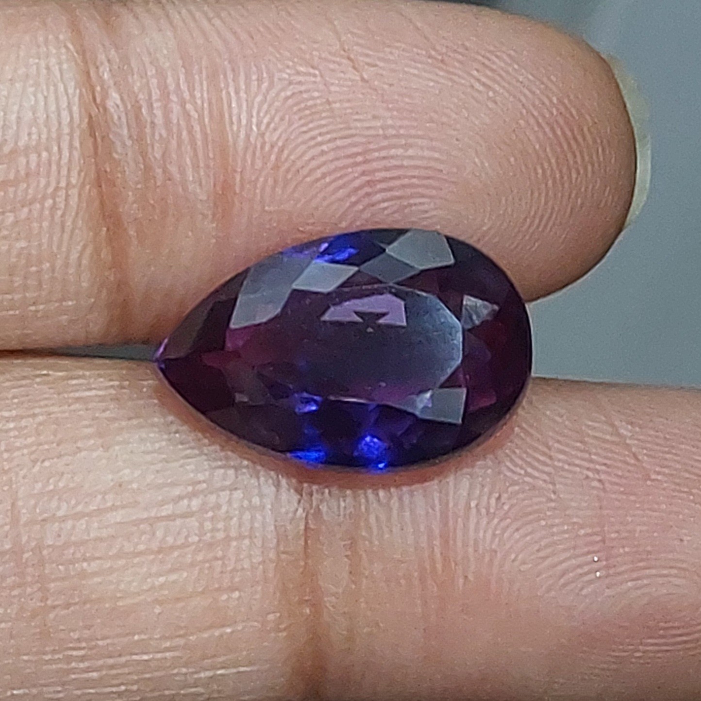 2 pcs11.15Ct Purple Amethyst Loose Gemstone Pear Cut Violet February Birthstone