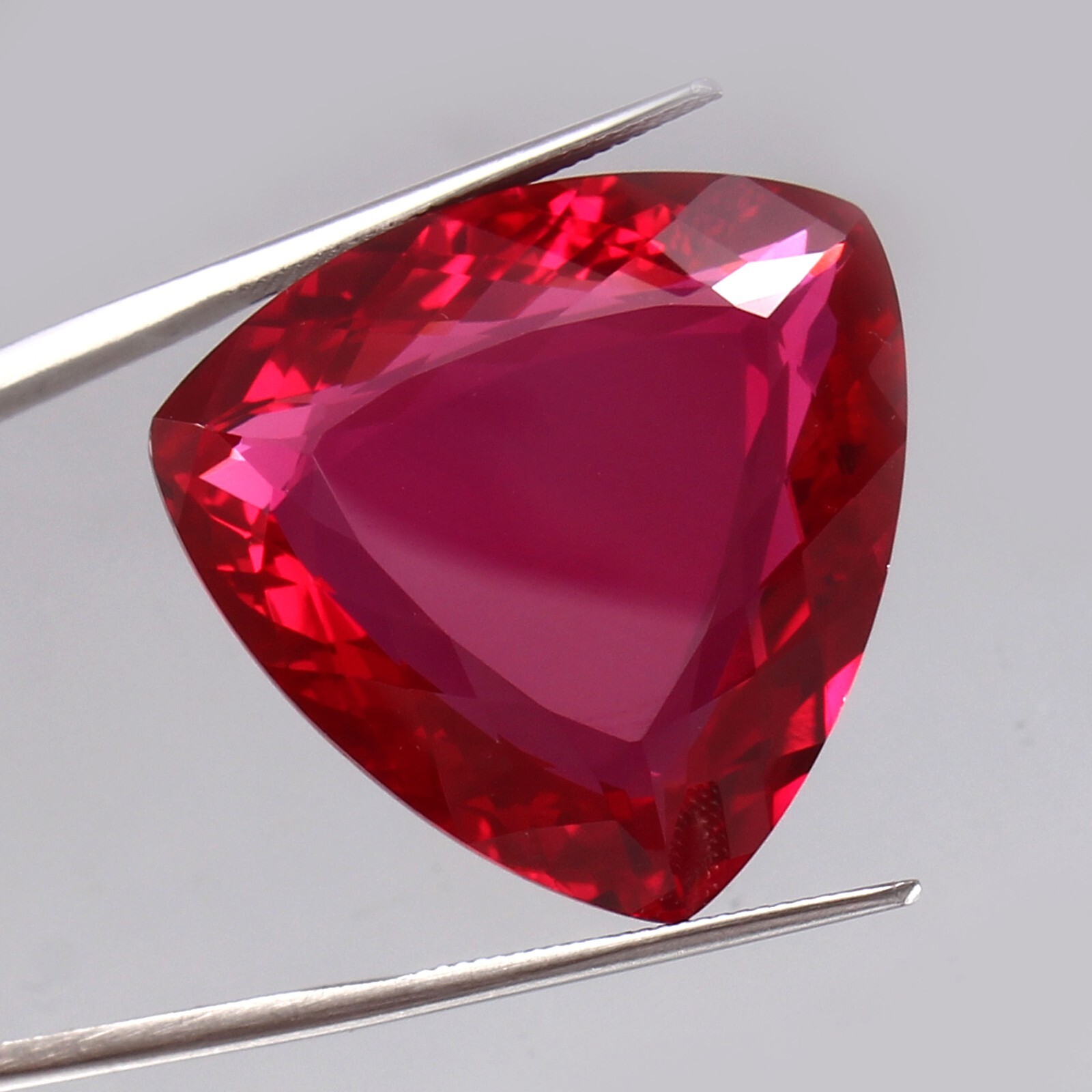 AAA Natural Mozambique Blood Red Ruby Fancy Trillion Loose Cut Gemstone 27×26 MM
