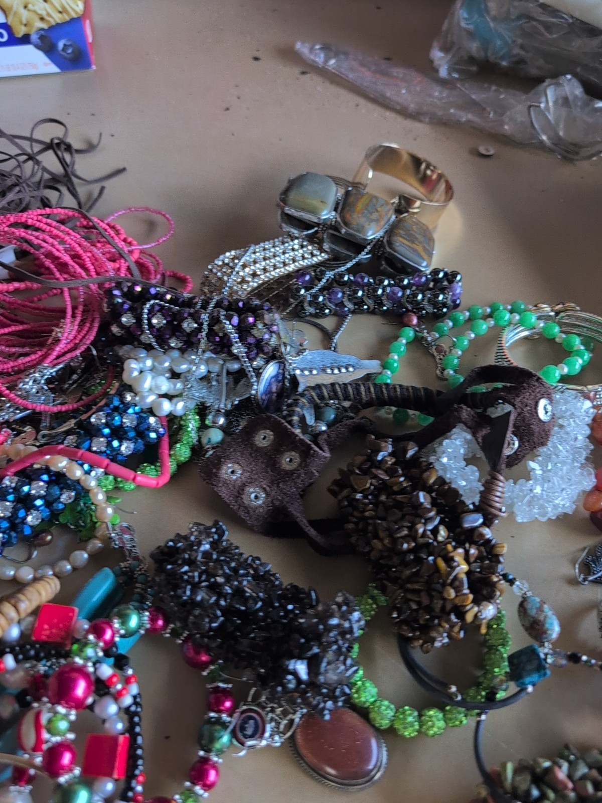 HUGE Vintage to Now ALL UNSEARCHED Jewelry Lot Wearable Craft Estate Find 4lbs