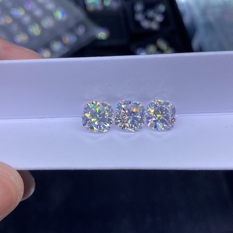 US 0.1-10ct Cushion Cut D Color Moissanite Loose VVS1 GRA Certificate Wholesale