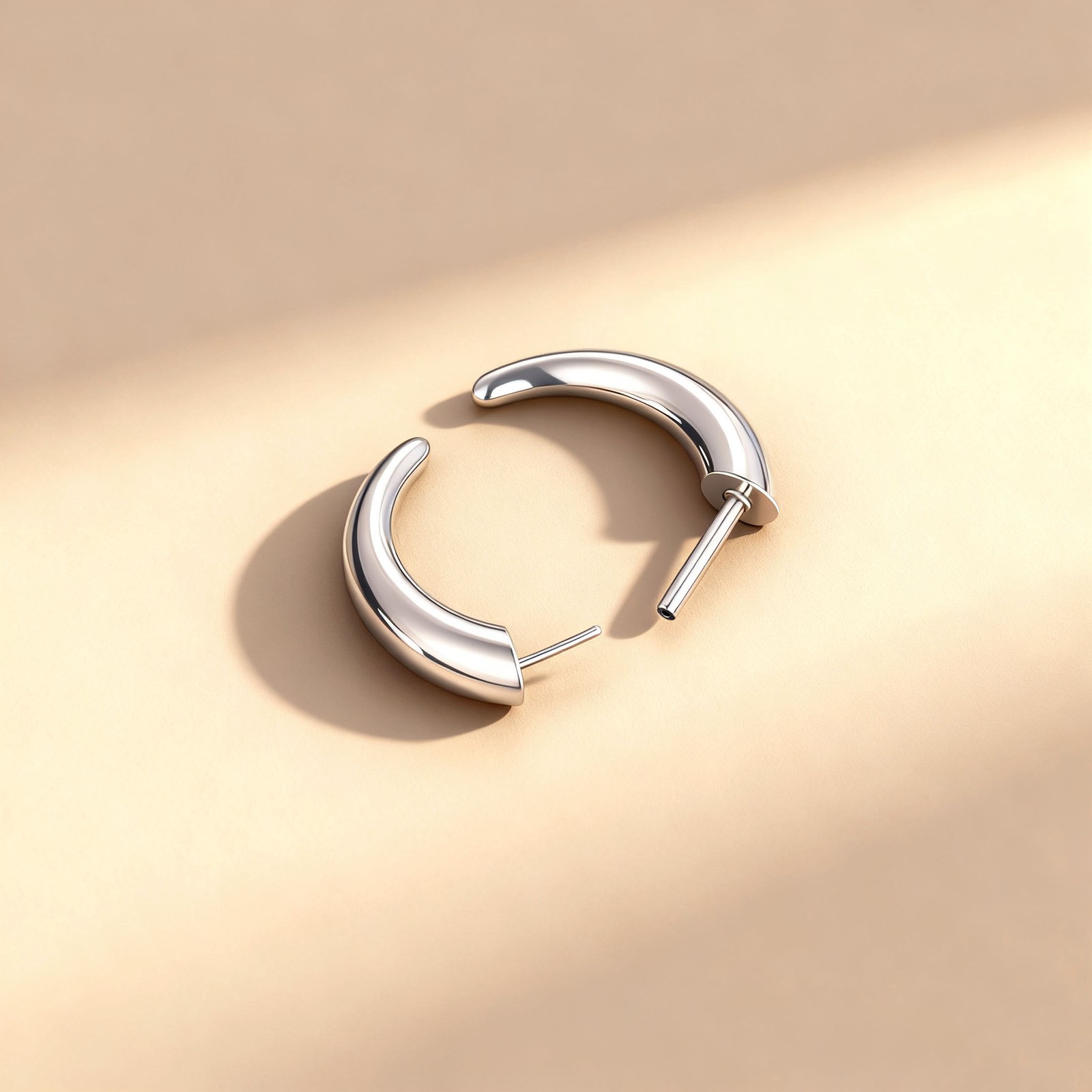 1 Pc 16G Stainless Steel Nose Rings Threadless Push-in Horn Ball Septum Piercing