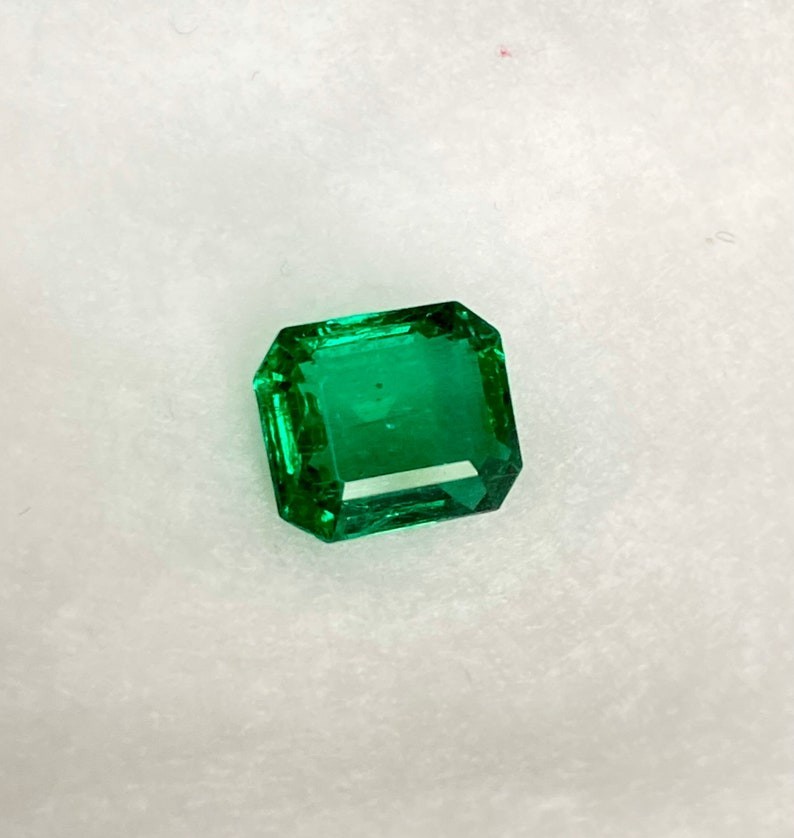 Natural Colombian Green Emerald 4.55 Ct GIE Certified Emerald Cut Loose Gemstone