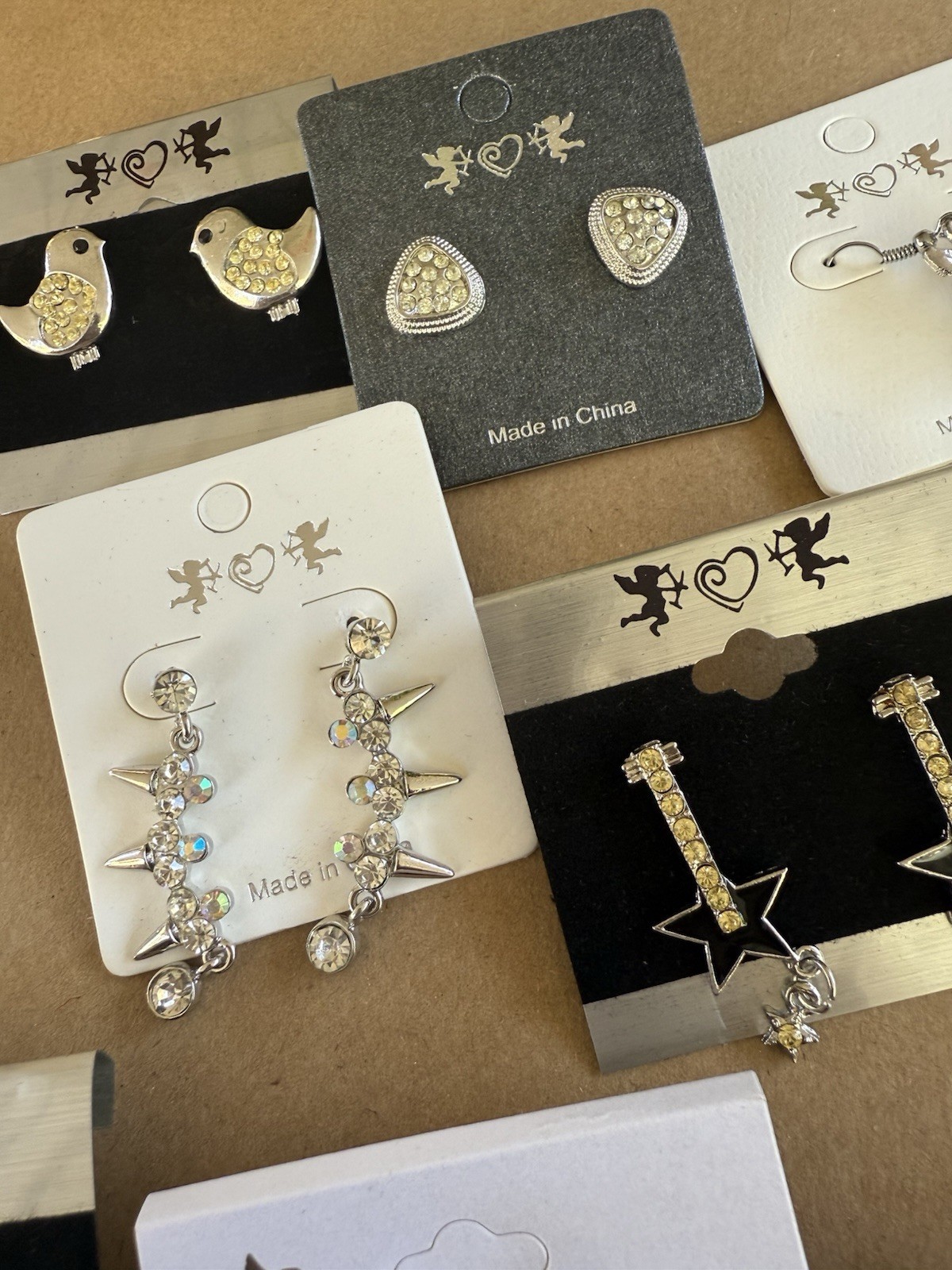 Rhinestone Jewelry Lot – 17 Pairs Earrings USA Seller – No Duplicates – New