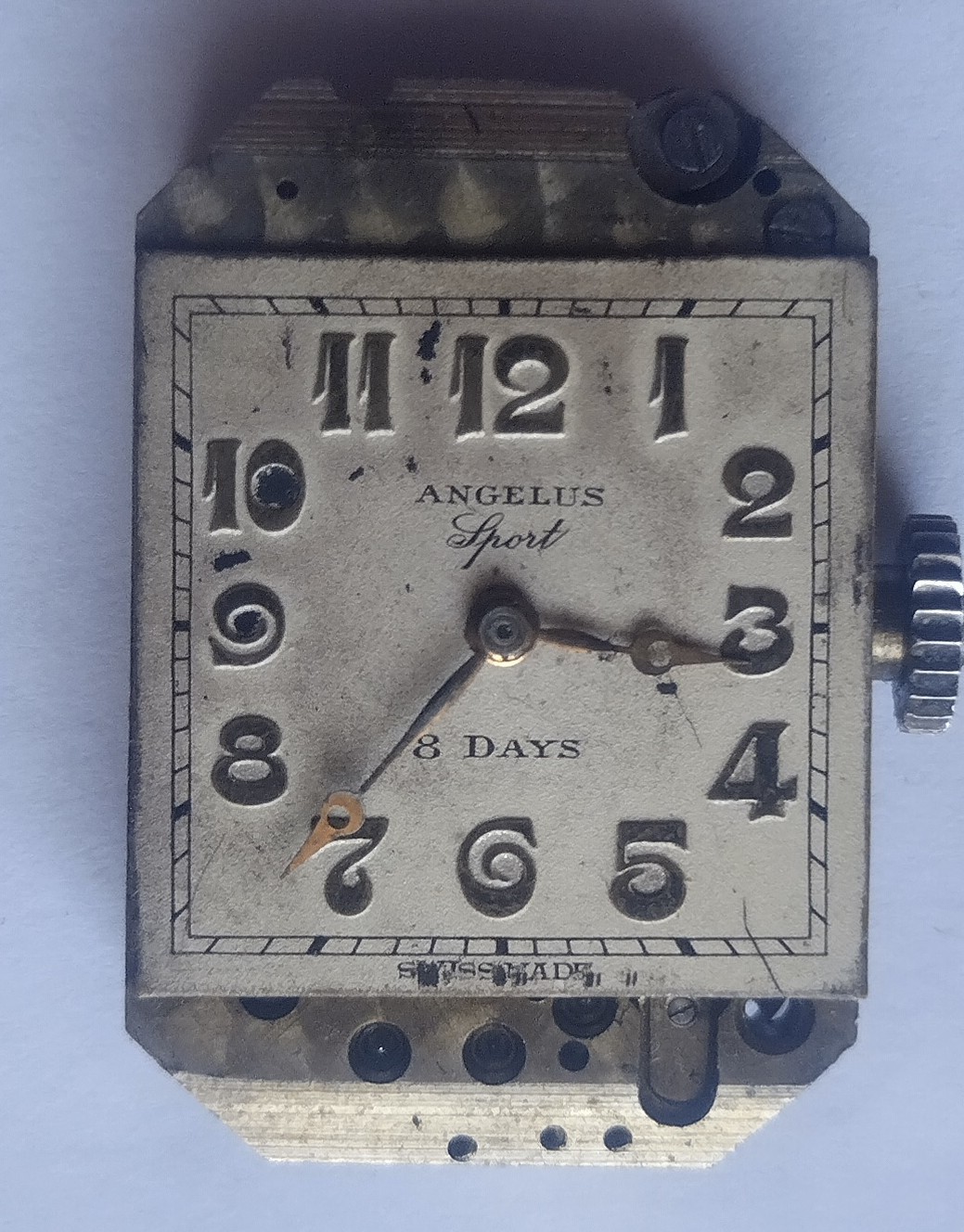 Angelus 8 Days Sport wristwatch movement c.30s