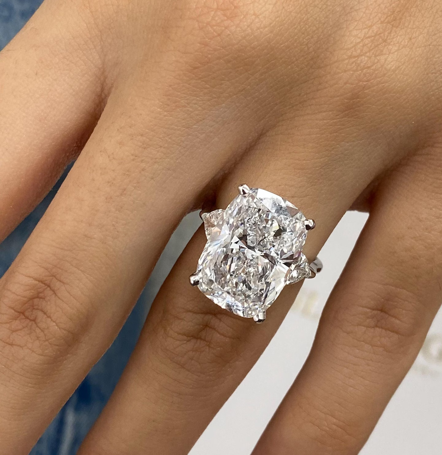 RARE 10.30 Ct Certified Cushion Diamond Solitaire Ring, FREE Diamond Studs