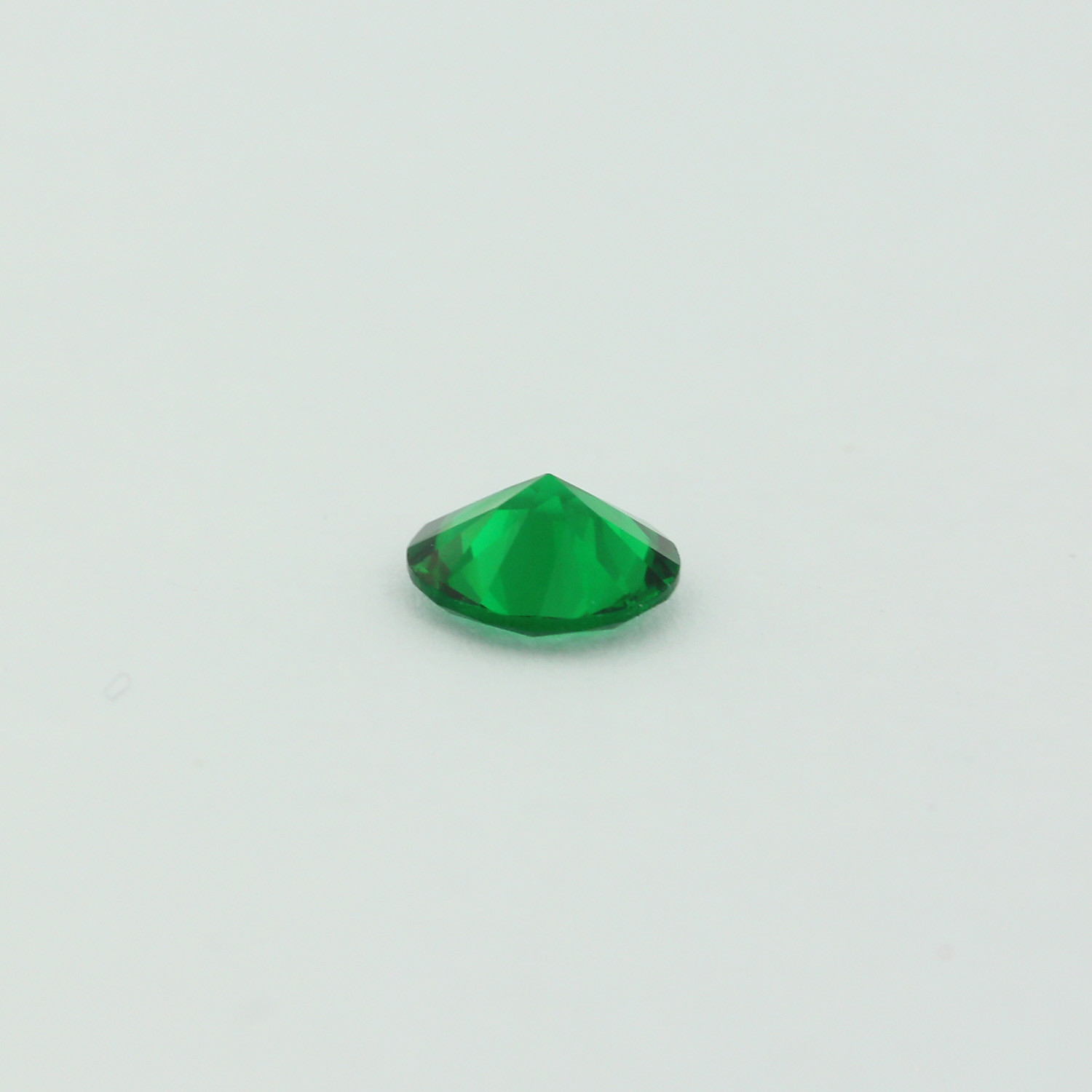 Loose Round Cut Emerald CZ Stone Single Green Cubic Zirconia May Birthstone