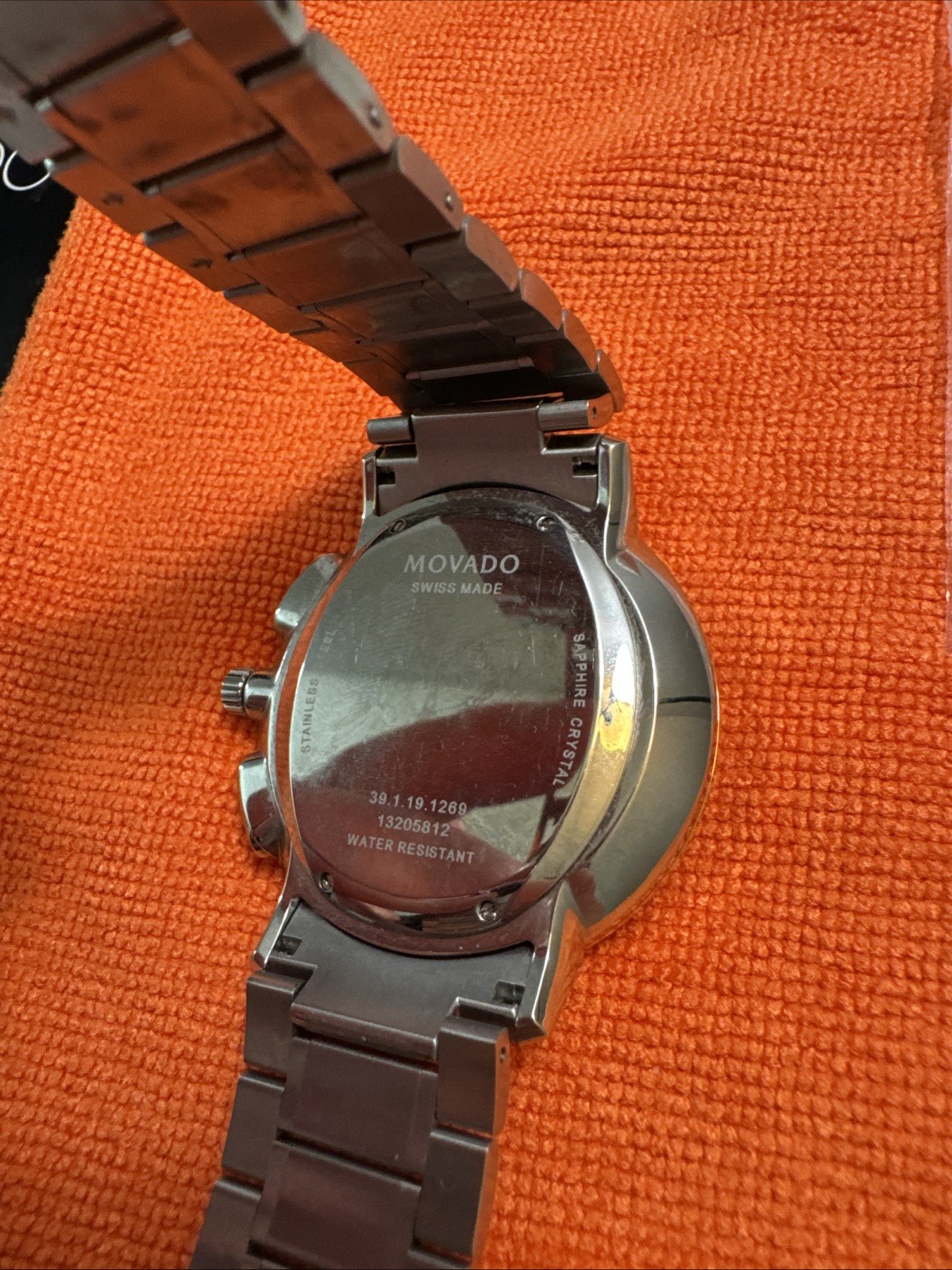 Mens Movado TC Chronograph 44mm Two-Tone Watch 0607150 Box Links COA