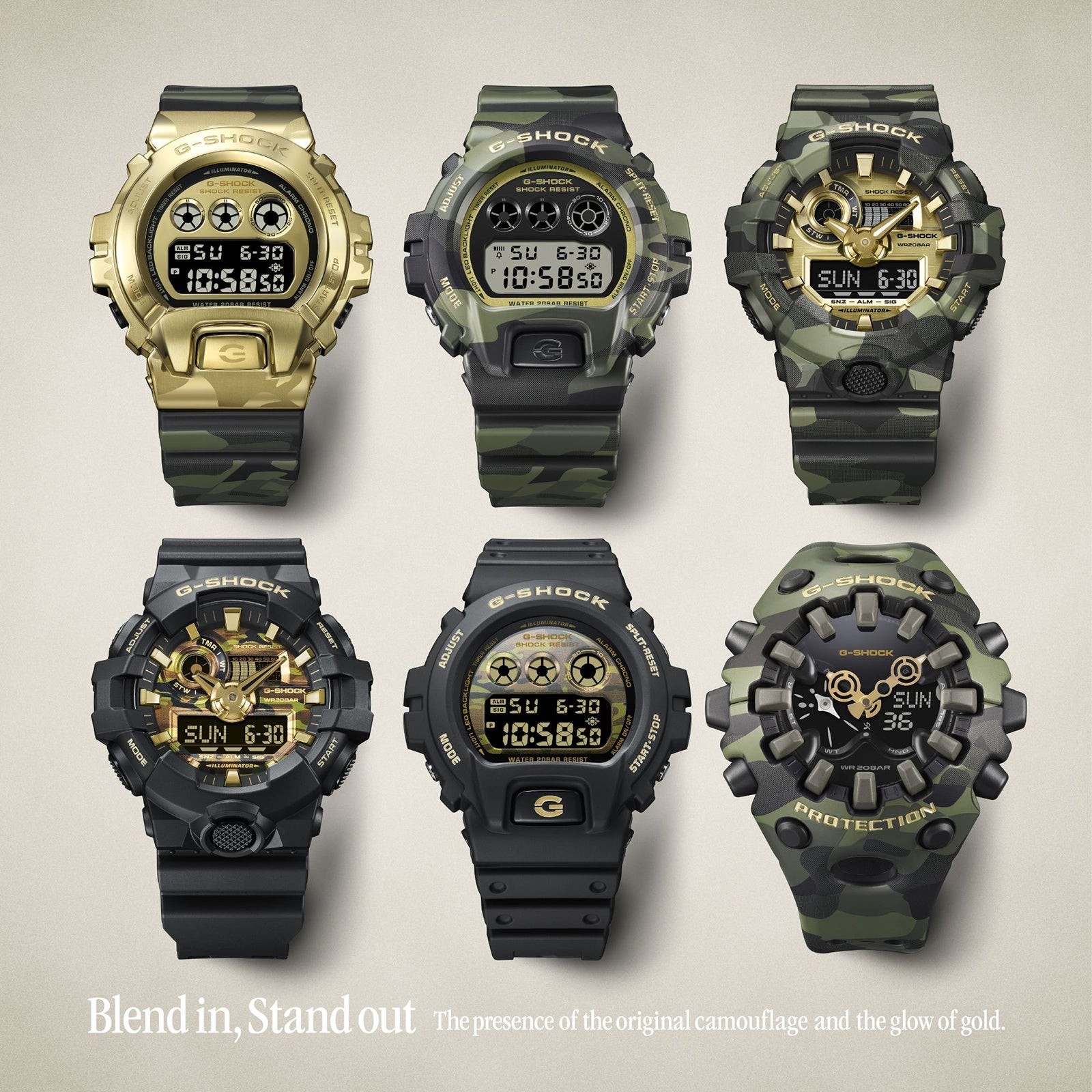 CASIO G-Shock GA-700CF-1AJF Mens Watch Black Resin Sport Quartz 2020-Now New