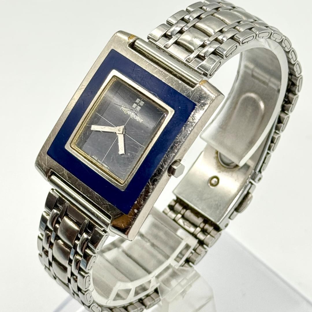 Working condition YSL Yves Saint Laurent wristwatch, navy dial, 5920-H18318