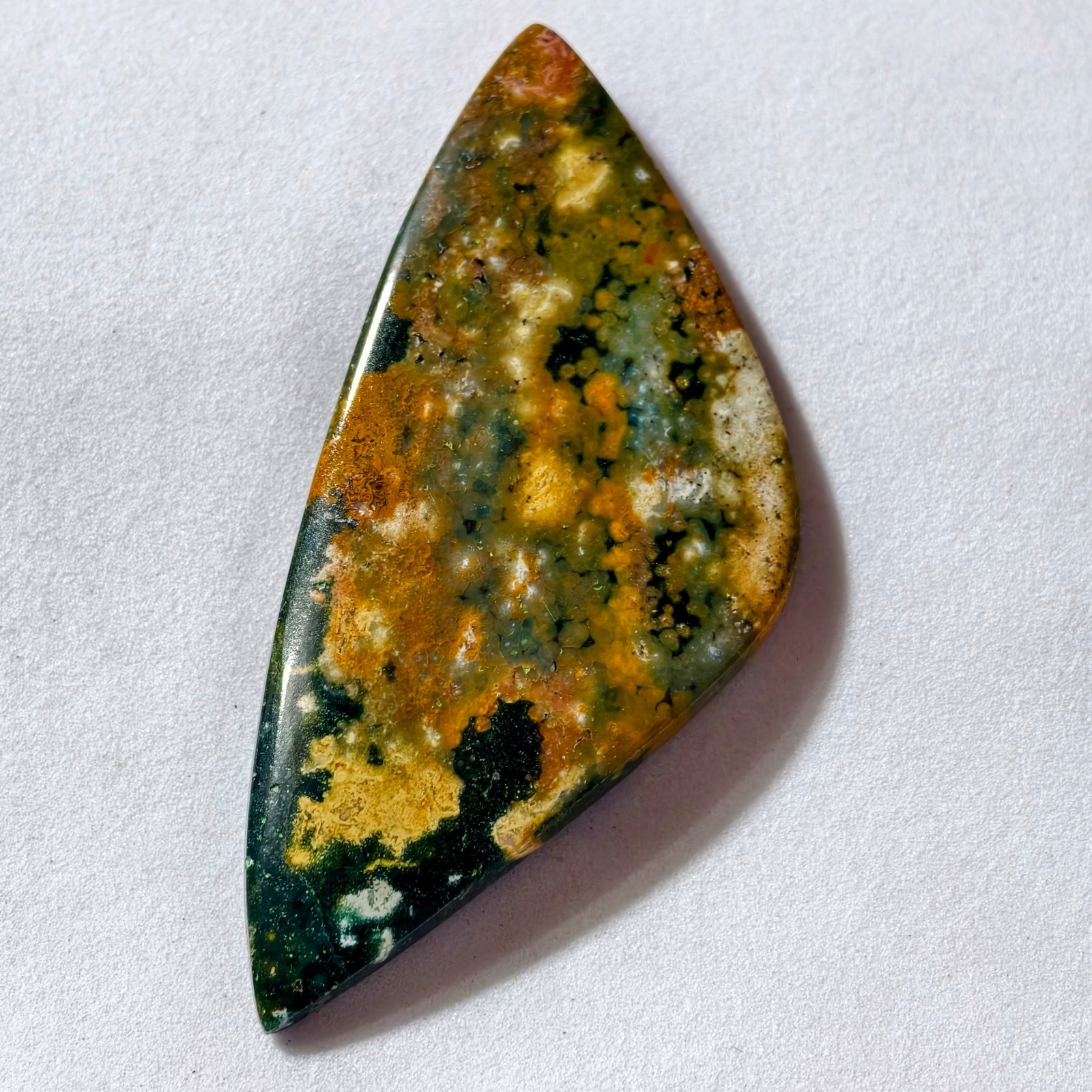 83 Cts Natural Ocean Jasper Cabochon Gemstone For Jewelry 66.8×30.4×5.8 MM