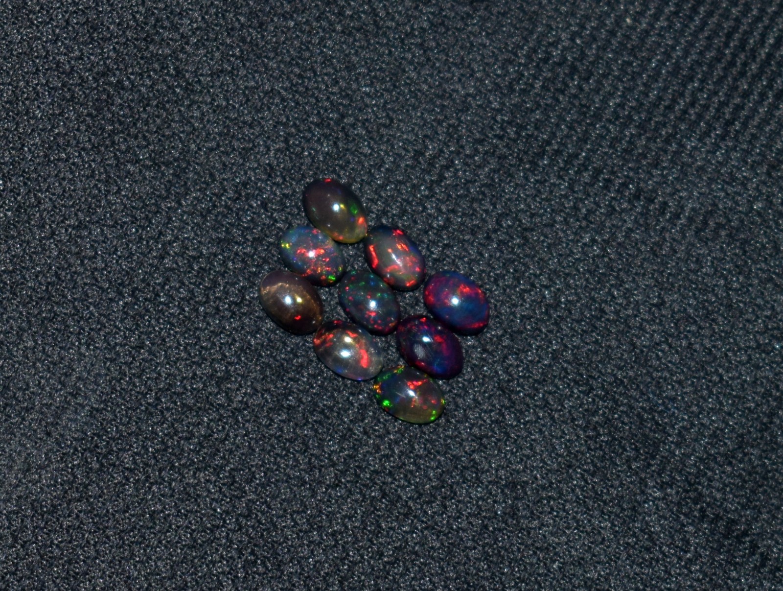 9Pcs 4X6mm Natural Ethiopian Welo Fire Opal Loose Gemstone Cabochon L071