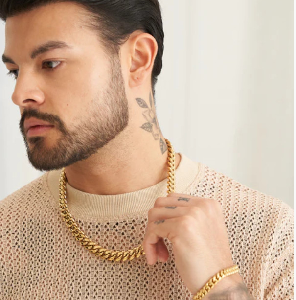 BALANZI 8mm Cuban Link Bracelet – 18K Gold PVD 8″