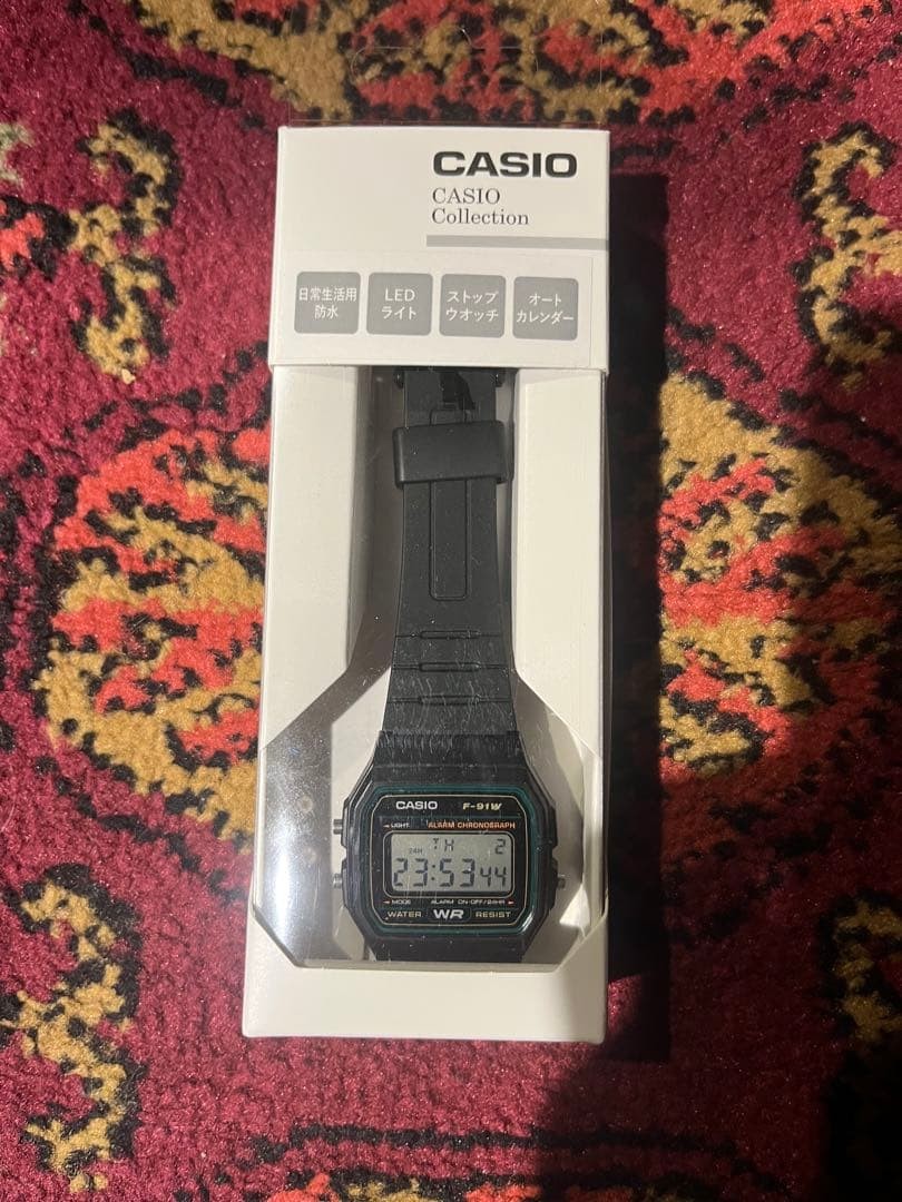 Cheap Casio F 91W 3JH Green Watch
