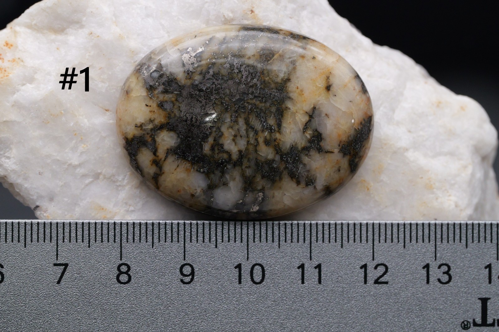 Gold Ore Cabochon Oval Shape 30x40mm – Mt Baker Lightning Quartz