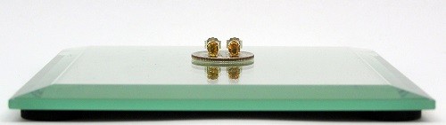 Yellow Sapphire Earrings Set in S/S, 4 X 3 mm Ovals, .50 Carats, Songea Tanzania