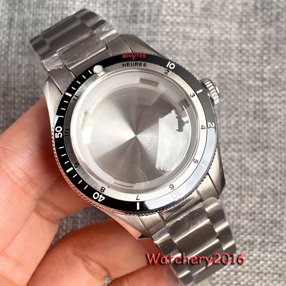 40mm Double Bow Sapphire Glass 20Bar Watch Case For NH35 NH36 ETA 2824 PT5000