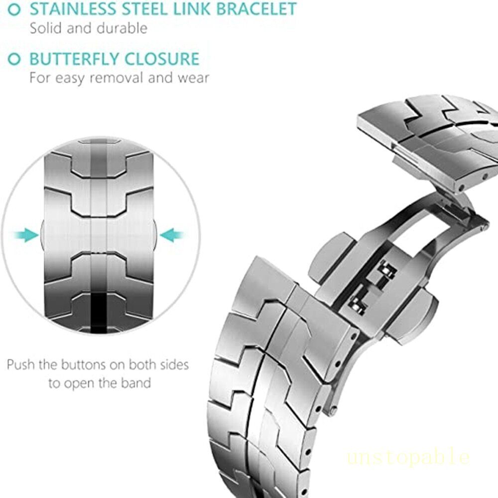 TPU Case Titanium Metal Band Strap For Apple Watch Ultra 2 49m 10 9 8 7 6 5 SE 2