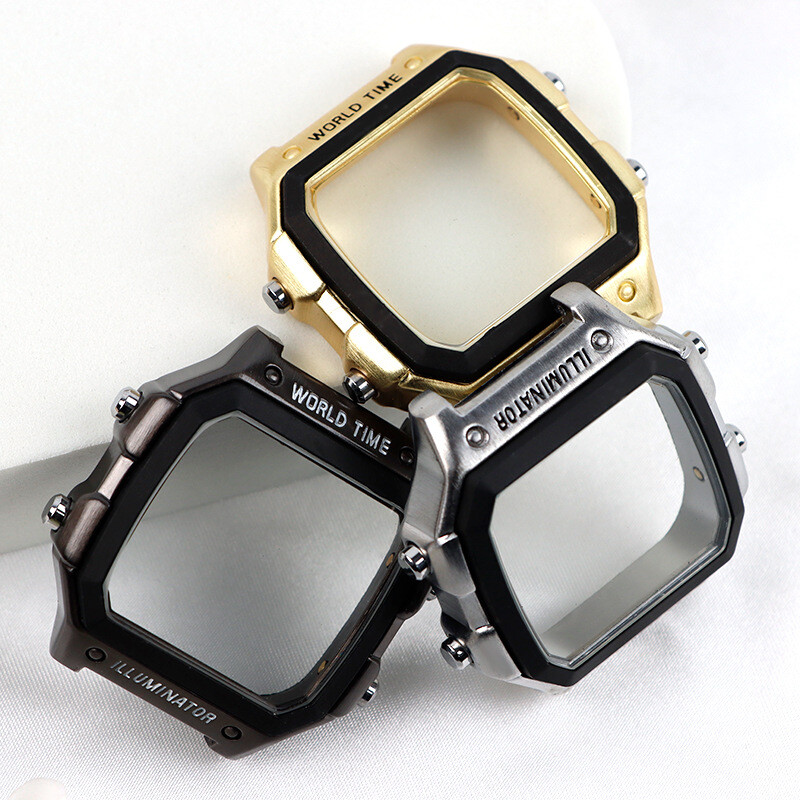 New Modified Steel Watch Case Shell Metal Case Fits For Casio AE1200 AE1300