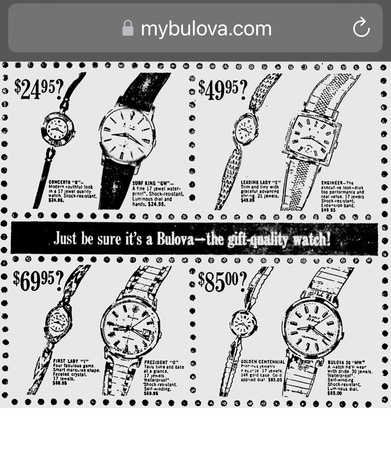 Vintage Caravelle by Bullova 1964 Ladies Watch