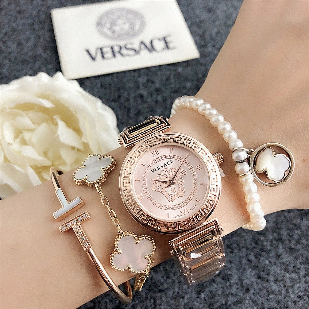 Versace Women’s Elegant Quartz Watch – 32mm Dial, Alloy Band with Box