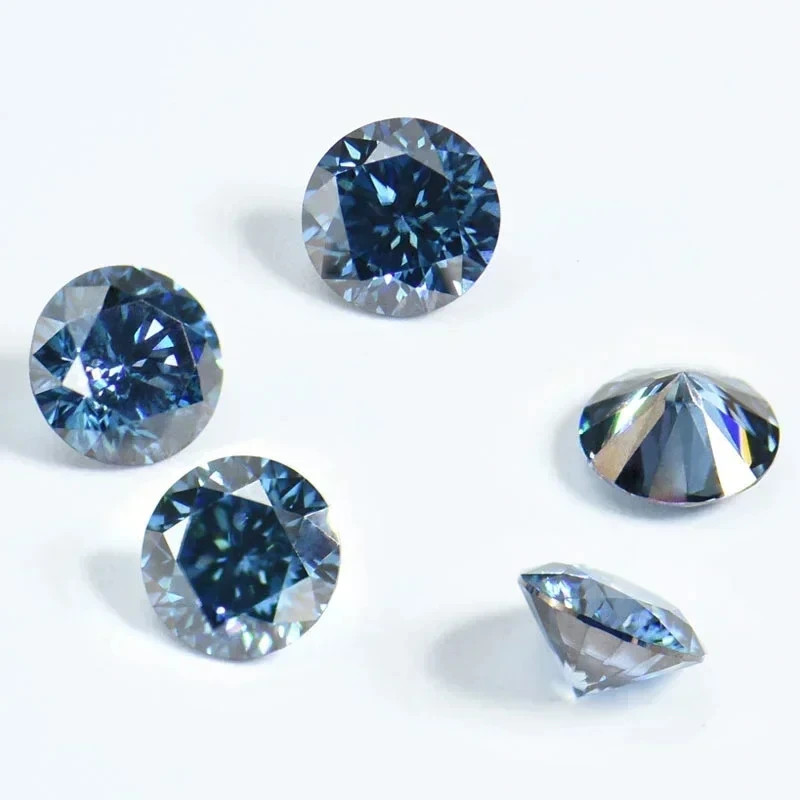 Colorful 0.1ct-5ct Full Size Loose Moissanite Stone VVS1 Gemstones GRA Wholesale