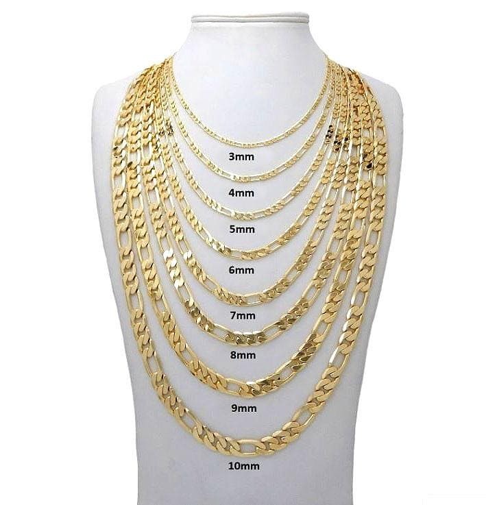 18K Oro Laminado Gold Filled 9mm Figaro Chain 24/26 “