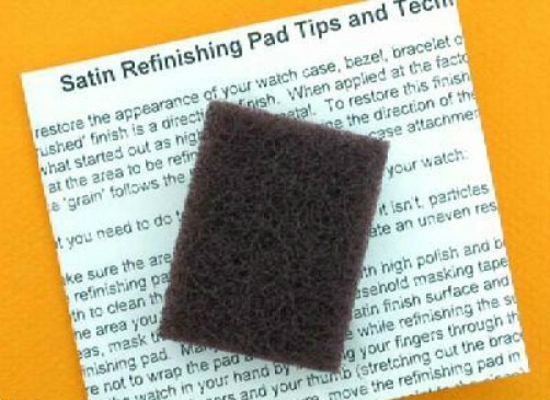 Satin Brushed Refinish Scratch Removal Pad for Movado Restoration