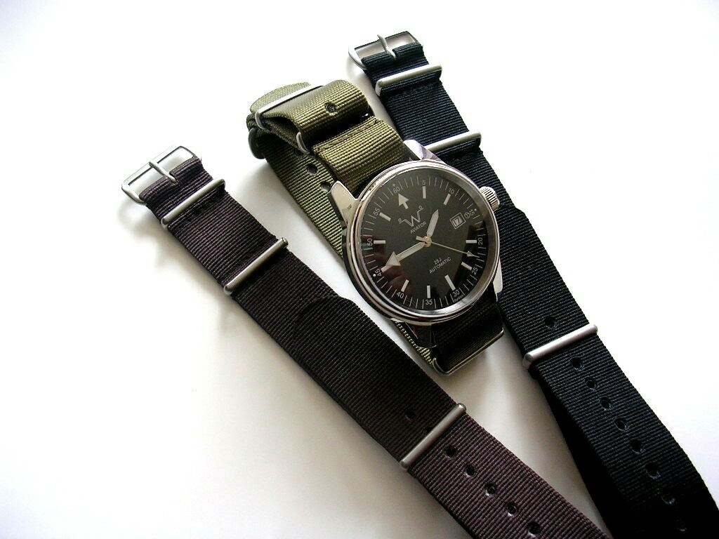 22mm NATO G10 ® strap Premium nylon Smart watch band Military RAF bond IW SUISSE