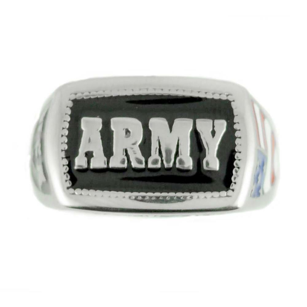 Unisex Stainless Steel ARMY Ring sizes 5 – 15 / 63