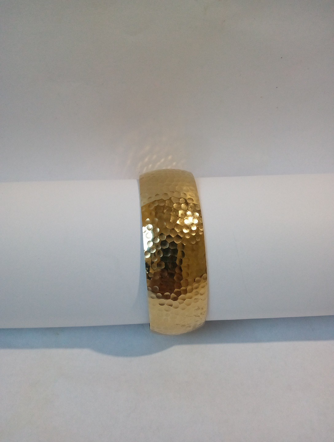 1/20 14k Gf Hammered Cuff Bracelet Gold Tone Made In USA