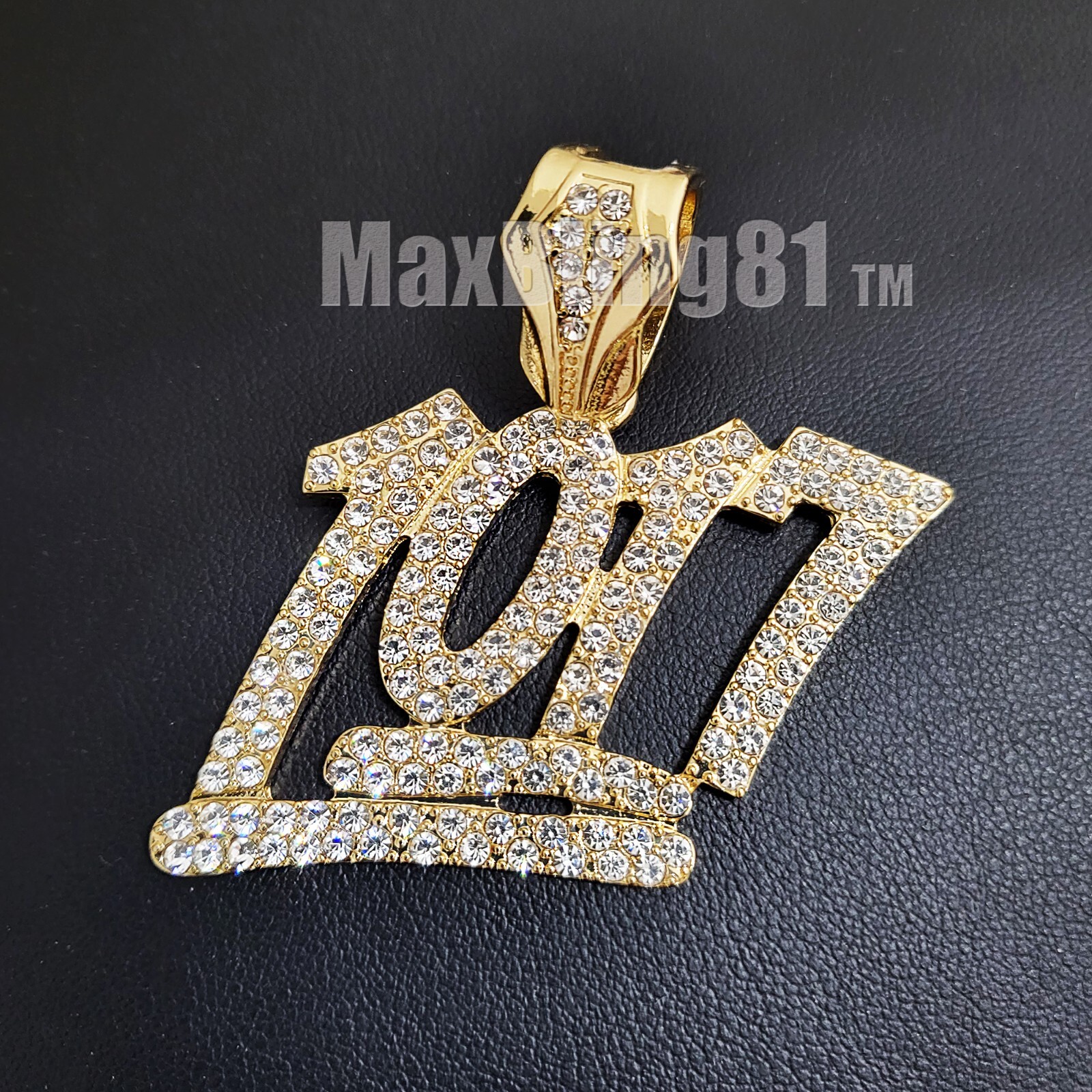 Iced Icy Gold Silver Plated Alloy Cubic Zirconia 1017 Pendant Hip Hop Pendant