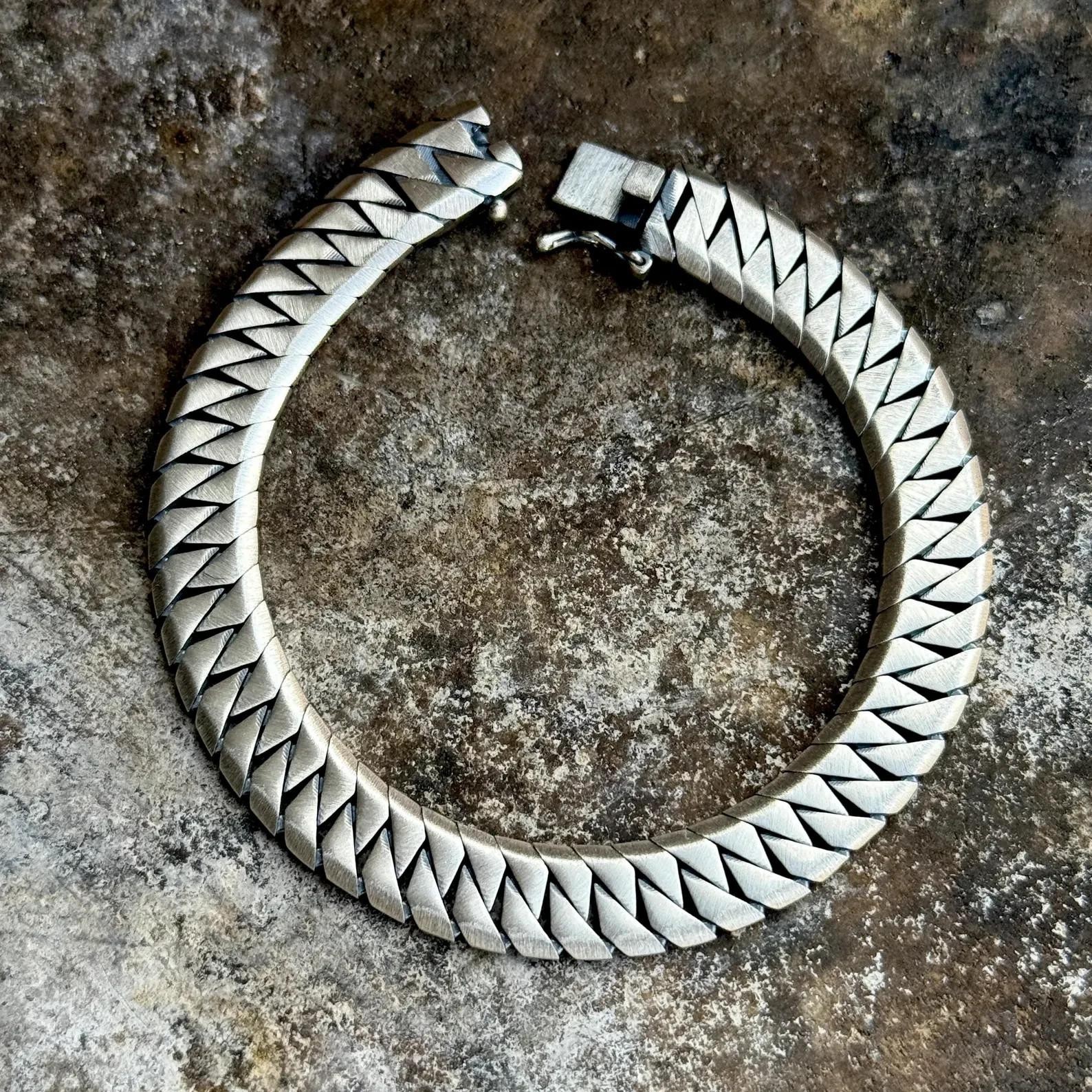925 10MM Curb Chain Bracelet, Gourmet Men Chain Bracelet, Cuban Link Chain